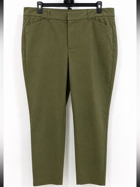 Old Navy High-Rise Pixie Ankle Pants Olive Green Size 16 Never Fade Stretch